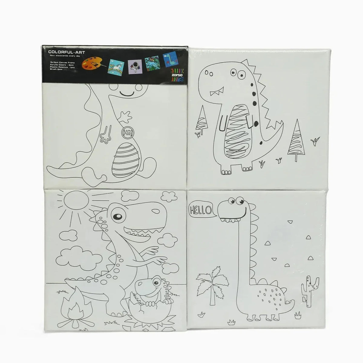 Blank Artistic Pre-Drawn Canvas Set (6x6)