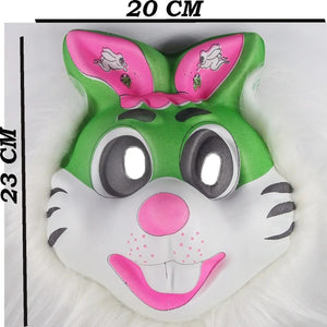 Green Bunny Party Mask - KawaiWorld