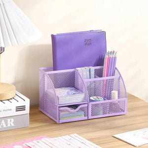 Metal Mesh Multipurpose Desk Organiser - KawaiWorld