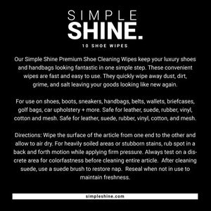 Simple Shine Shoe Cleaning Wipes (Set of 30) - KawaiWorld