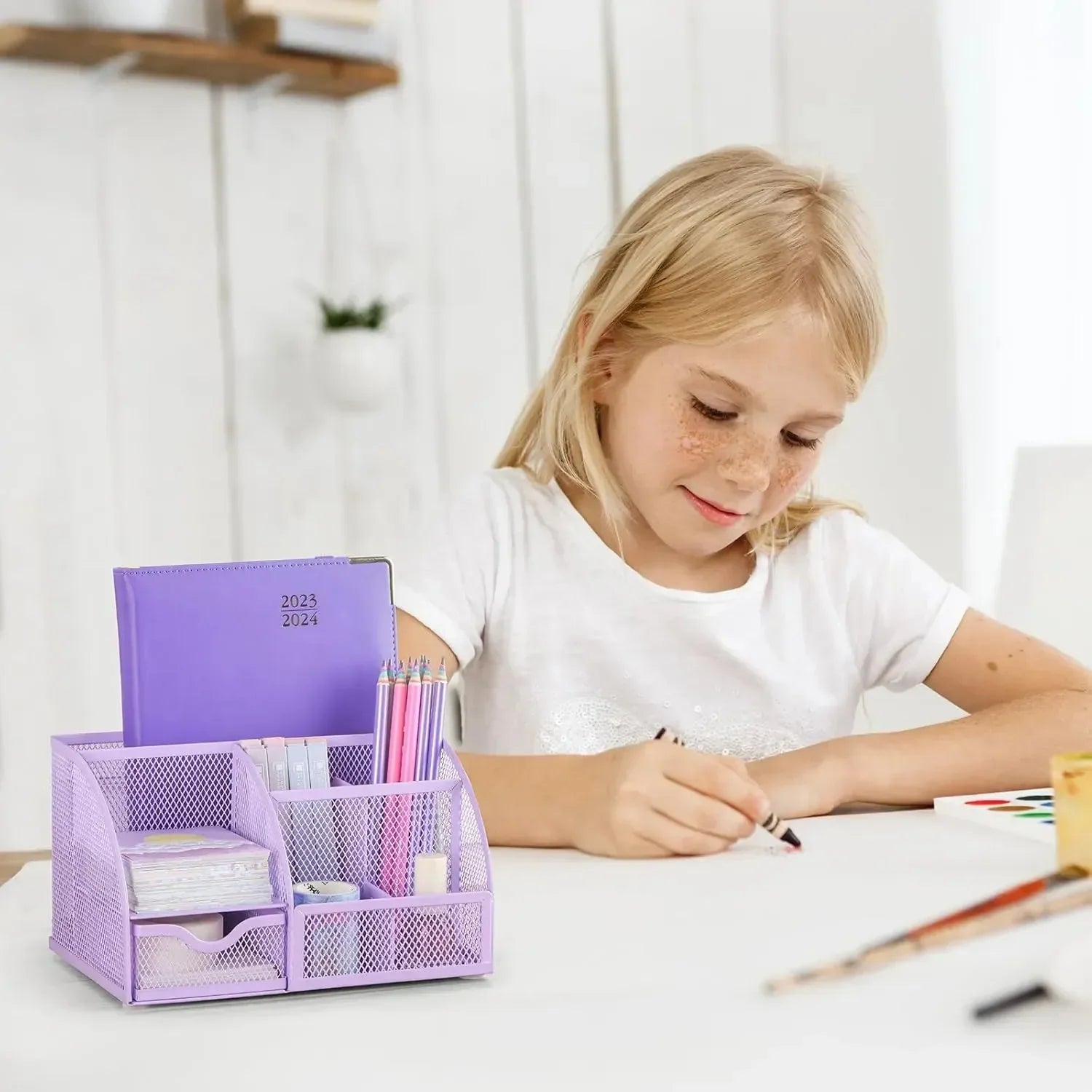 Metal Mesh Multipurpose Desk Organiser - KawaiWorld