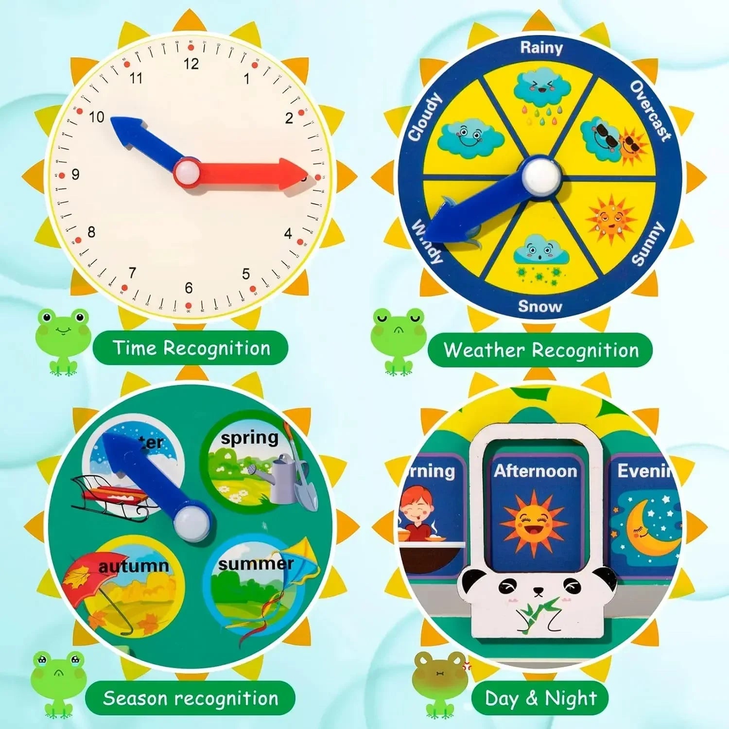 Frog Multifunctional 7-in-1 Calendar Clock - KawaiWorld