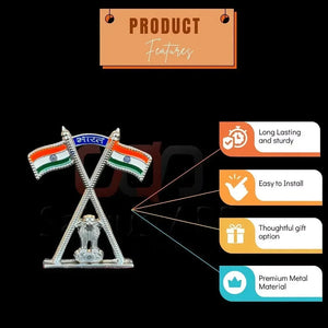 Indian Flag Patriotic Cross Decor Piece - KawaiWorld