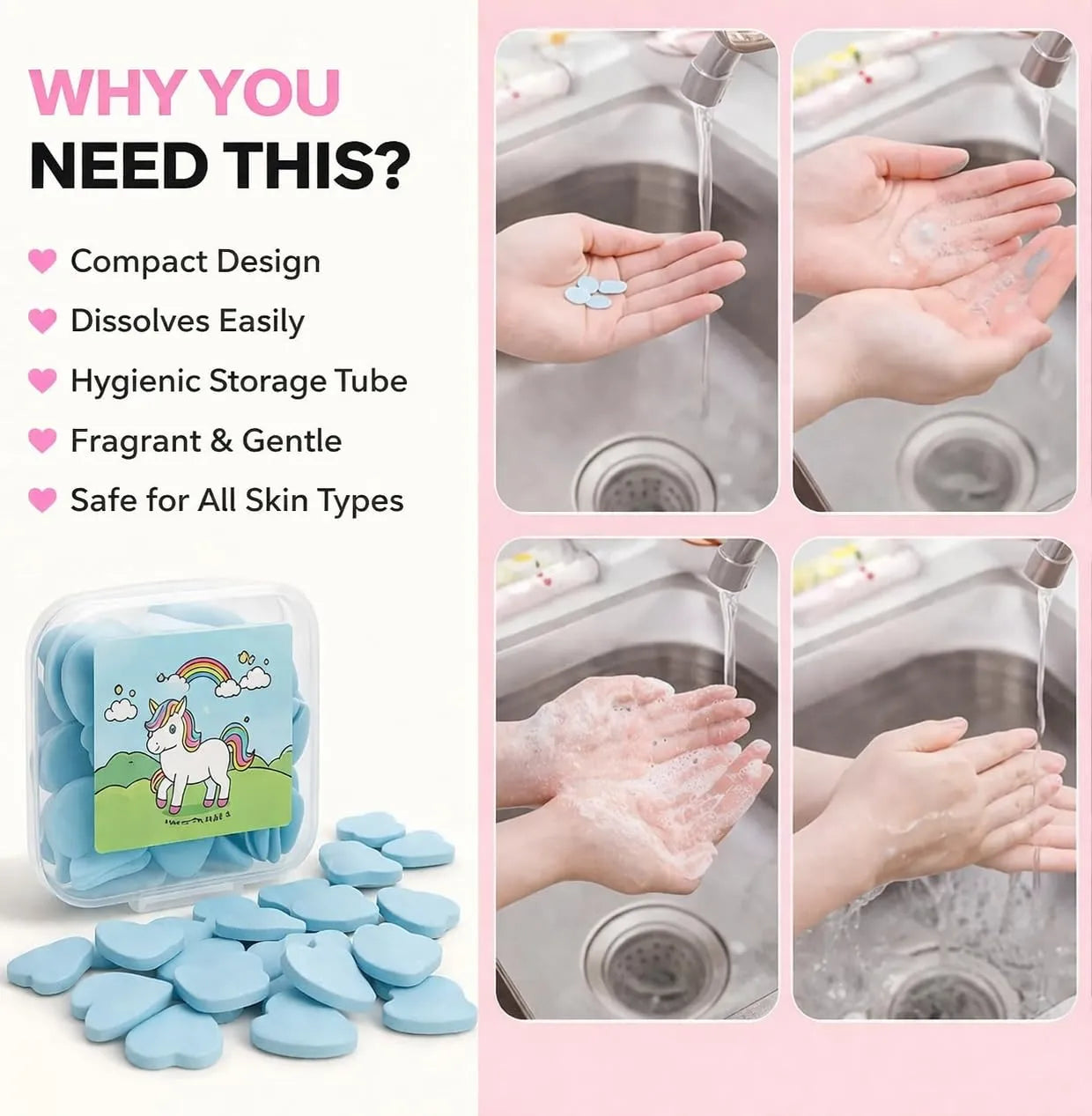 Fairy Unicorn Pocket Paper Soap Leaves - KawaiWorld