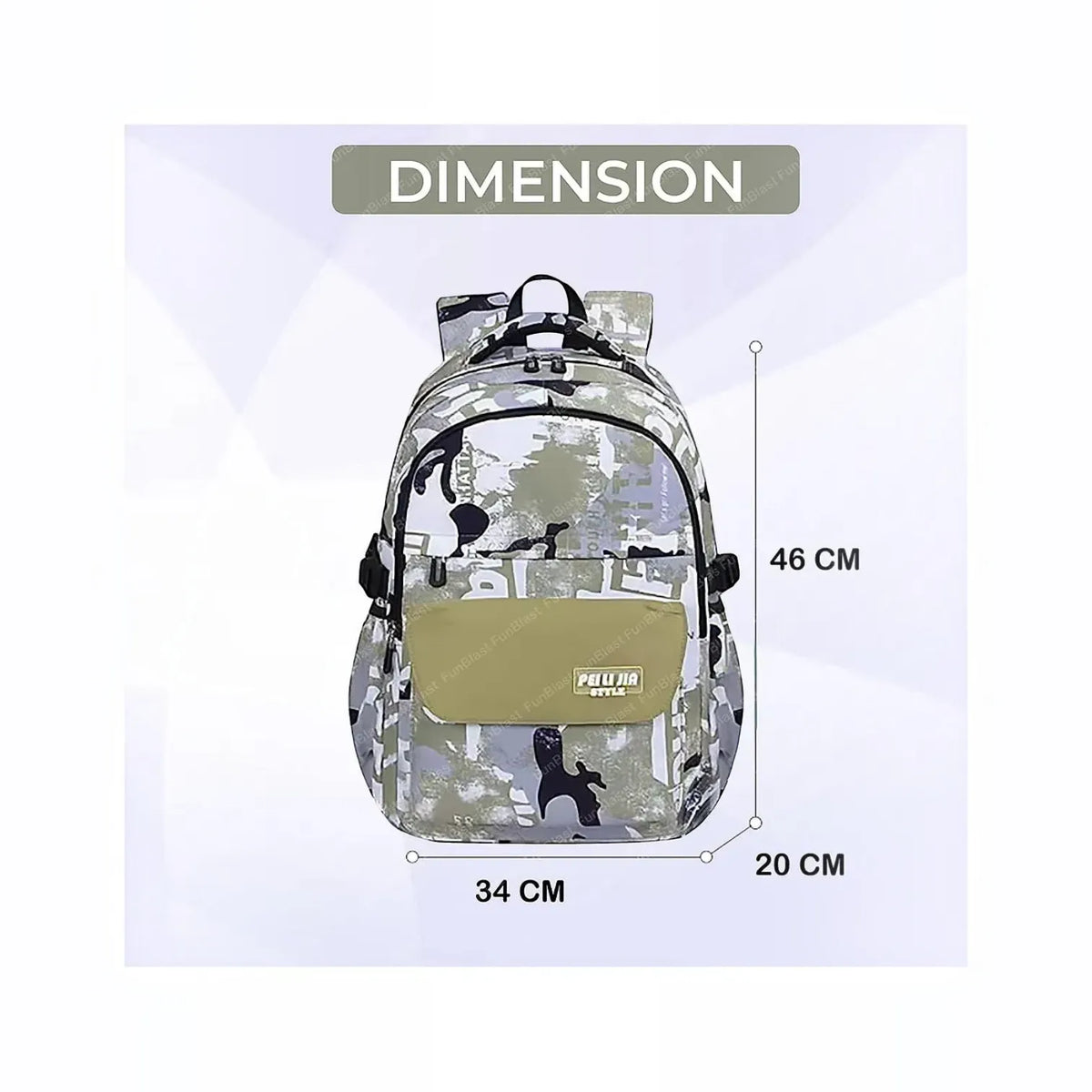 Fun Blast 18 inch Multipurpose Large Capacity School Backpack