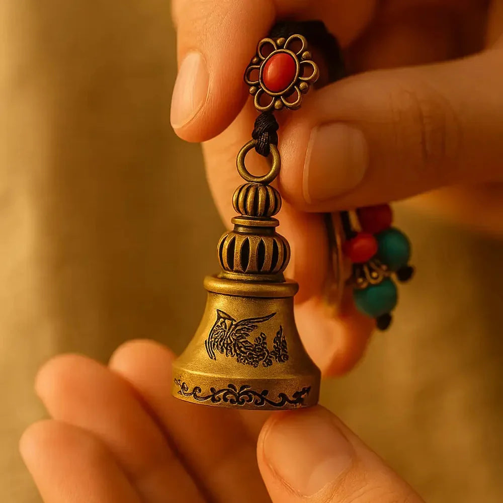 Boho Rider Beaded Chime Bell Keyring - KawaiWorld