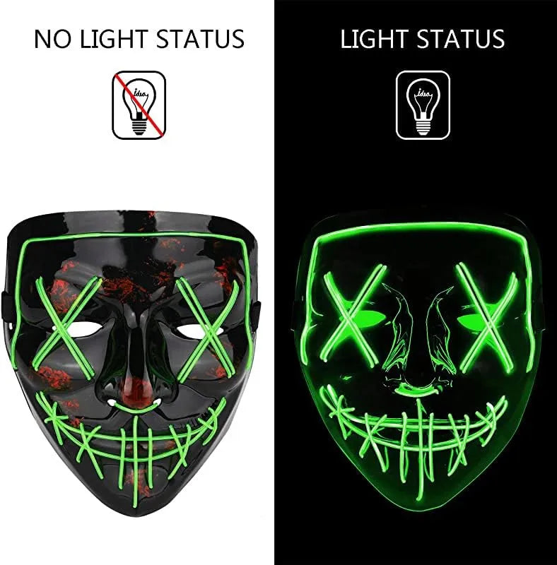 Neon Nightmare Illuminating Party Mask - KawaiWorld
