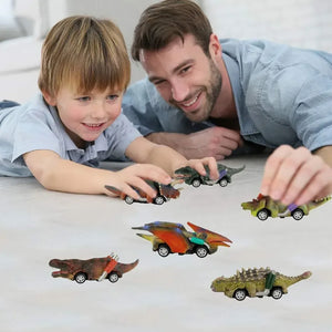Prehistoric Dinosaur Pull Back Cars (Set of 6) - KawaiWorld