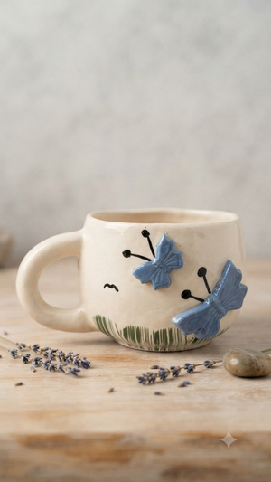 The Butterfly Meadow Ceramic Mug