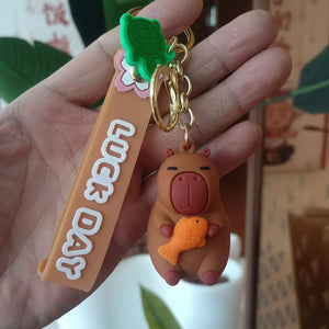 Lucky Loop Capybara 3D Keychain - KawaiWorld
