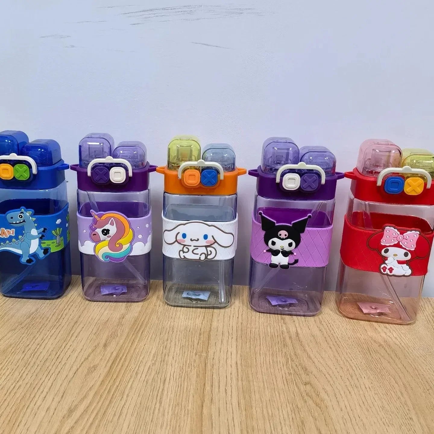Double-Drink Straw Cup Water Bottle (580 ml)