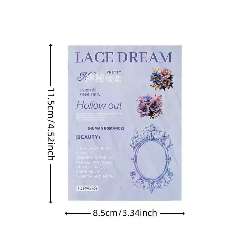 Lace Dream Frame Collage Sticker Pack (10 Pcs) - KawaiWorld