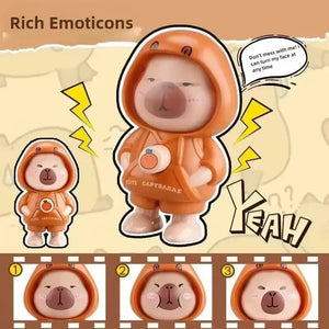 Capy Mood Face-Changing Keychain - KawaiWorld