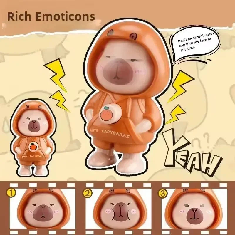 Capy Mood Face-Changing Keychain - KawaiWorld