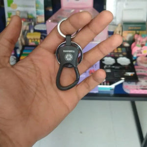 Two-Wheeled Bike Logo Keychain