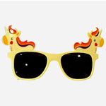Beige Unicorn Novelty Sunglasses - KawaiWorld