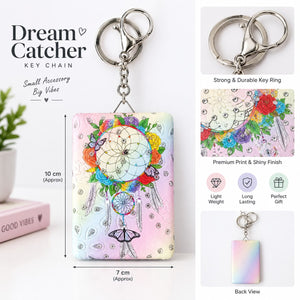 Designer Dreamcatcher & Butterfly Pocket Mirror Keychain