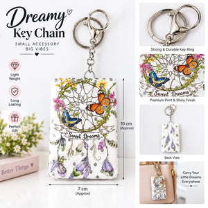 Designer Dreamcatcher & Butterfly Pocket Mirror Keychain