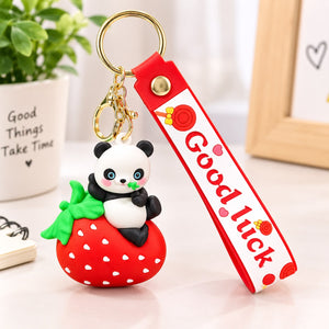 Sweet Treat Panda: Fruit Series 3D Keychain