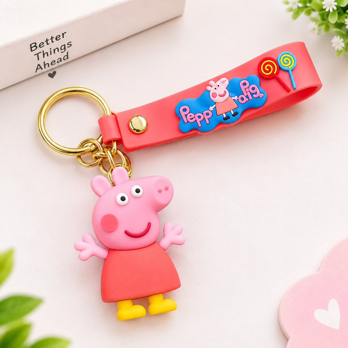 Adorable Peppa Pig Cartoon Keychain