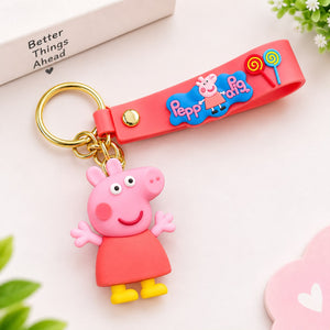 Adorable Peppa Pig Cartoon Keychain