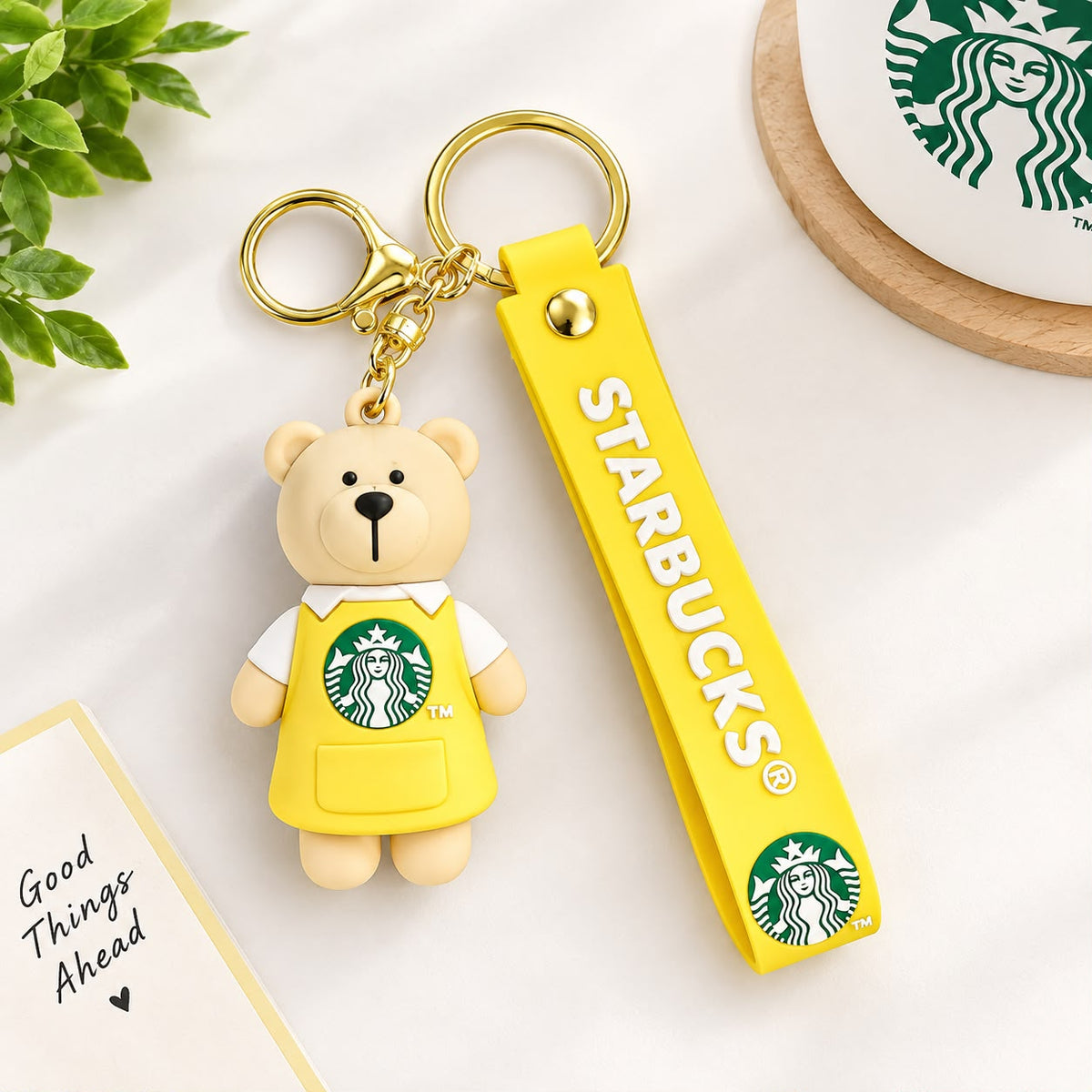 Starbucks Barista Bear 3D Silicone Keychain
