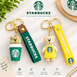 Starbucks Barista Bear 3D Silicone Keychain