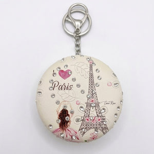 Parisian Romance Pocket Mirror Keychain