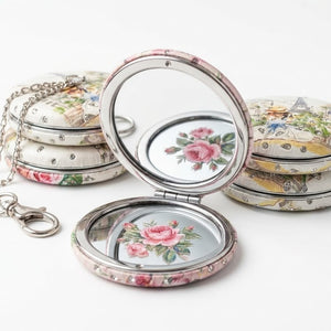 Parisian Romance Pocket Mirror Keychain