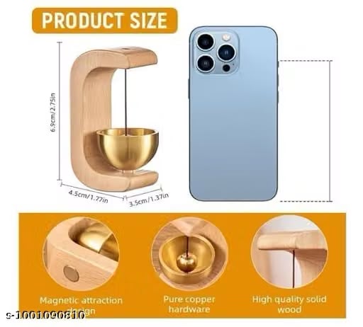 ZenHarmony Om Solid Wood & Brass Magnetic Doorbell
