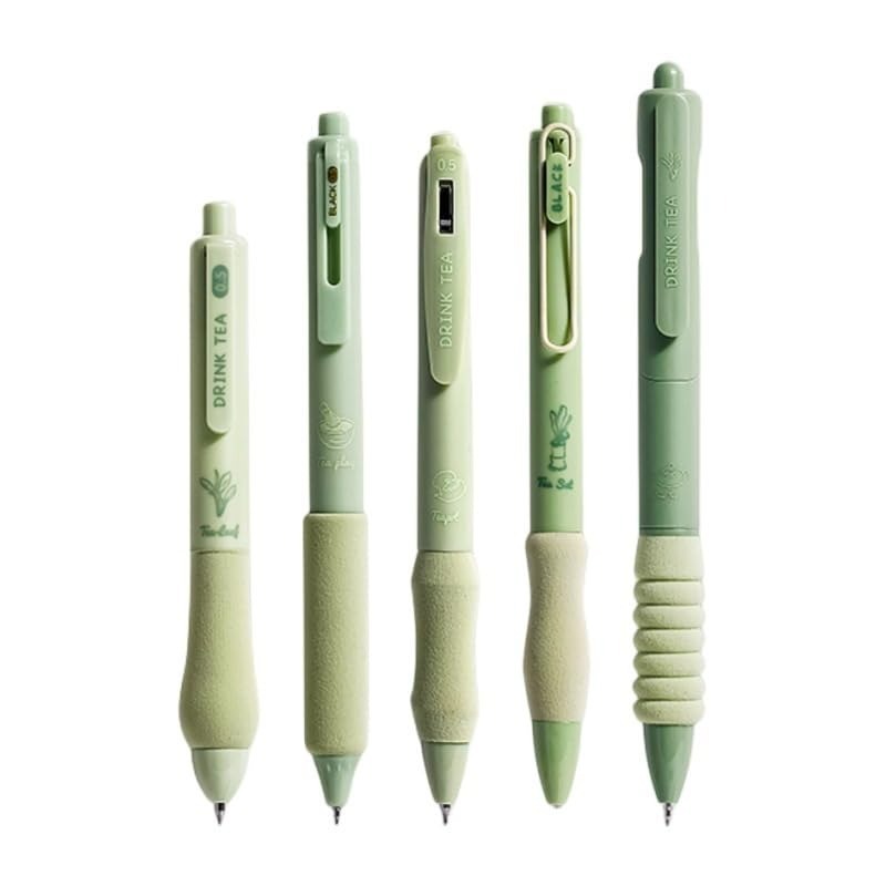 Zen Tea Cloud Grip Aesthetic Gel Pen Set