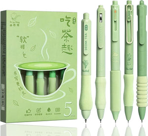 Zen Tea Cloud Grip Aesthetic Gel Pen Set