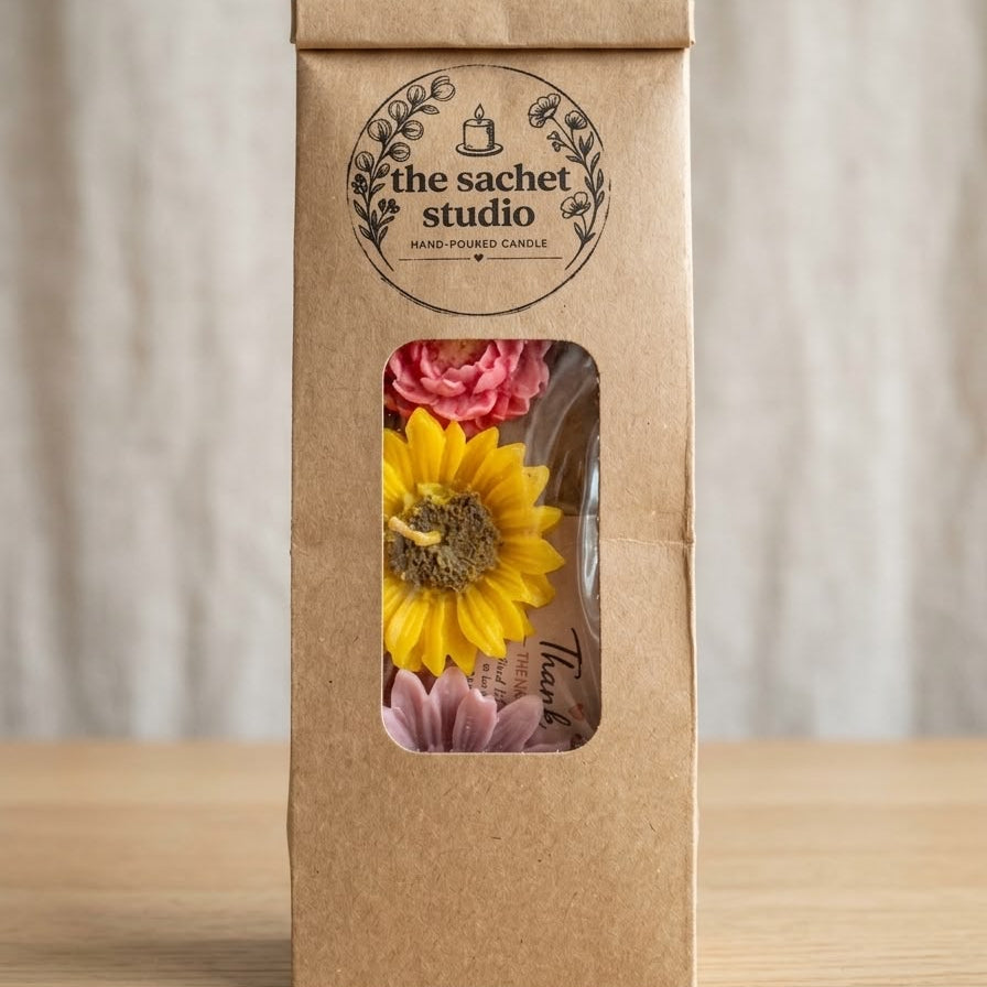 Floral Blossom Sculptural Candle Set