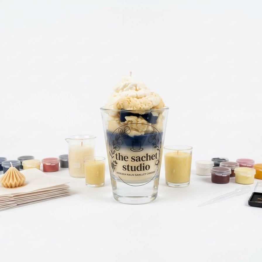 Vanilla Fragrance Sundae Glass Candle