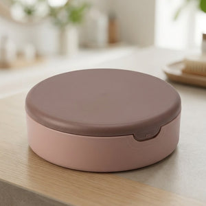 Compact Portable Jewelry & Makeup Organizer with Built-In Mirror