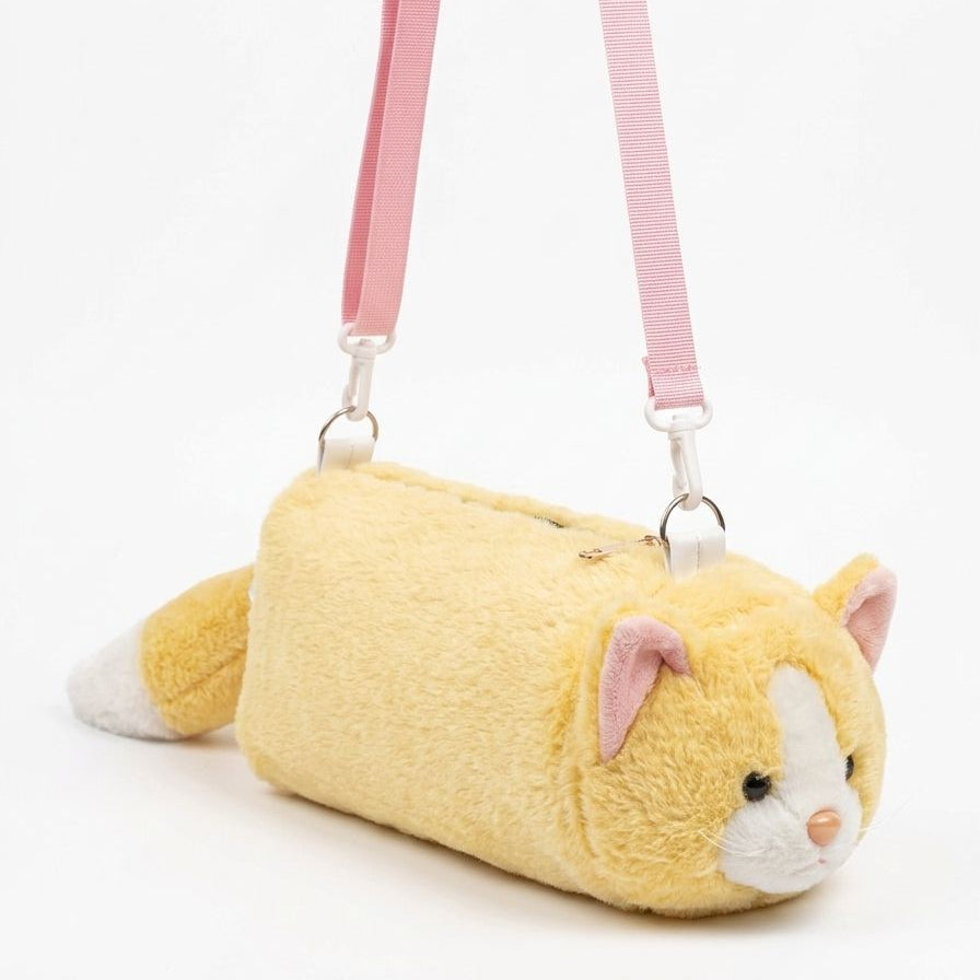 Plush Realistic Cat Fur Handbag - KawaiWorld