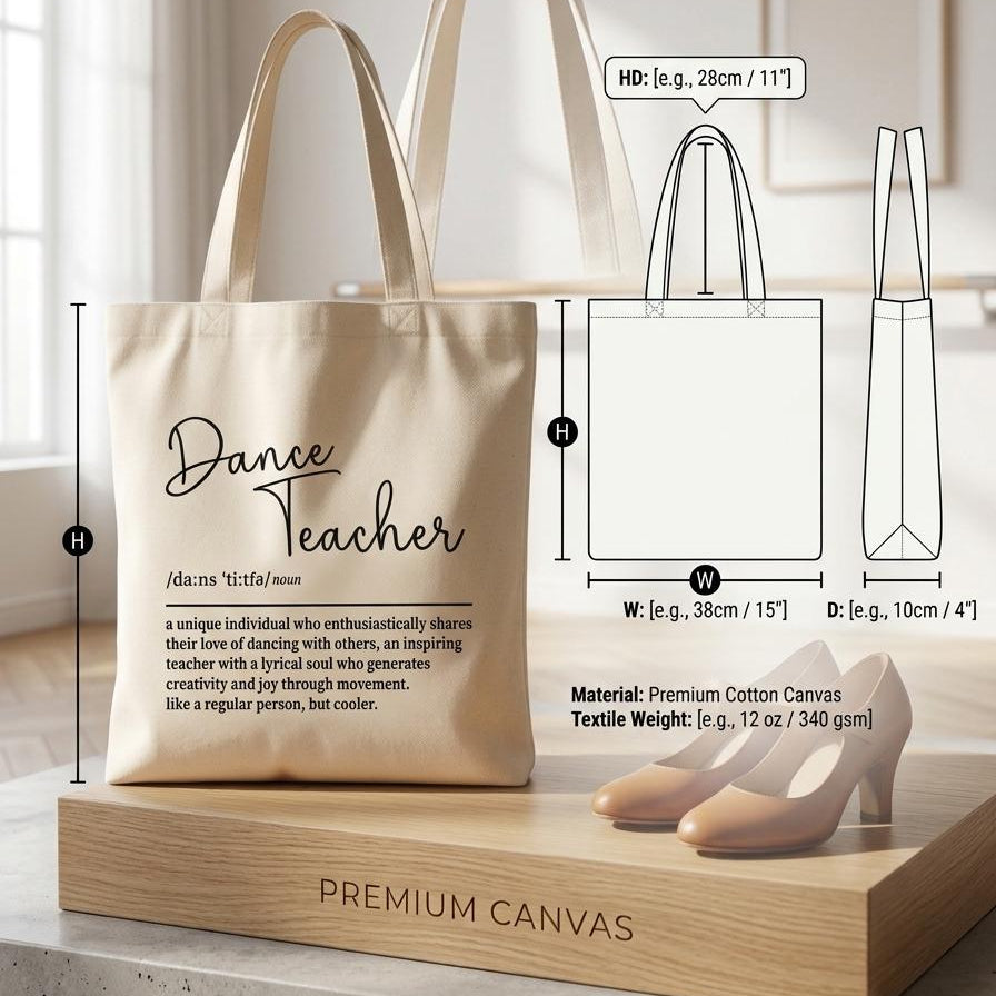 Typography Canvas Minimalist Tote - KawaiWorld