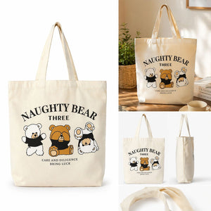 Typography Canvas Minimalist Tote - KawaiWorld
