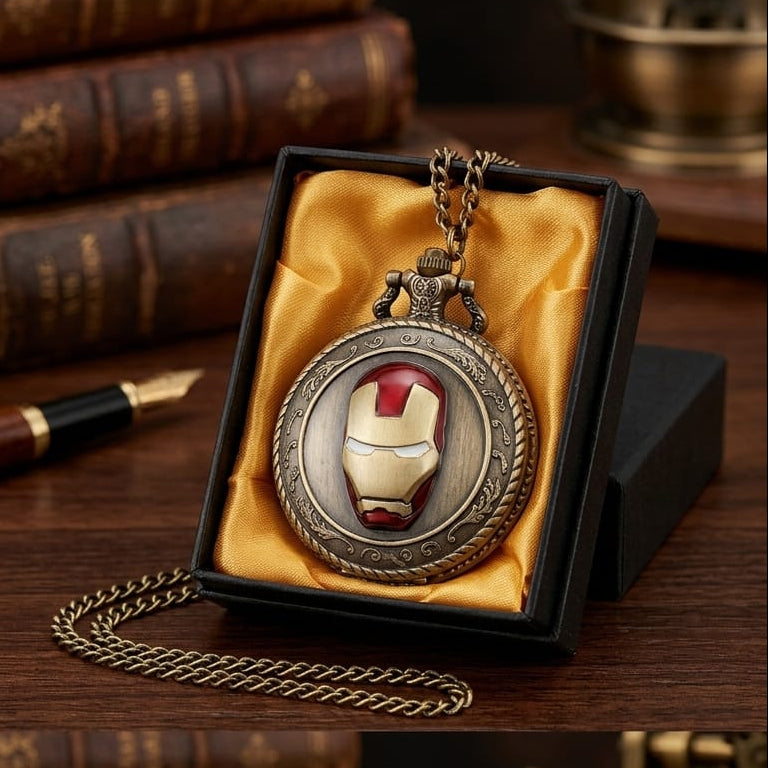 Timeless Vintage Quartz Pocket Watch Keychain - KawaiWorld