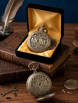Timeless Vintage Quartz Pocket Watch Keychain - KawaiWorld