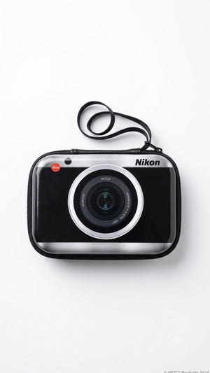 Retro Nostalgia Hard-Shell Mini Pouch & Earphone Organizer