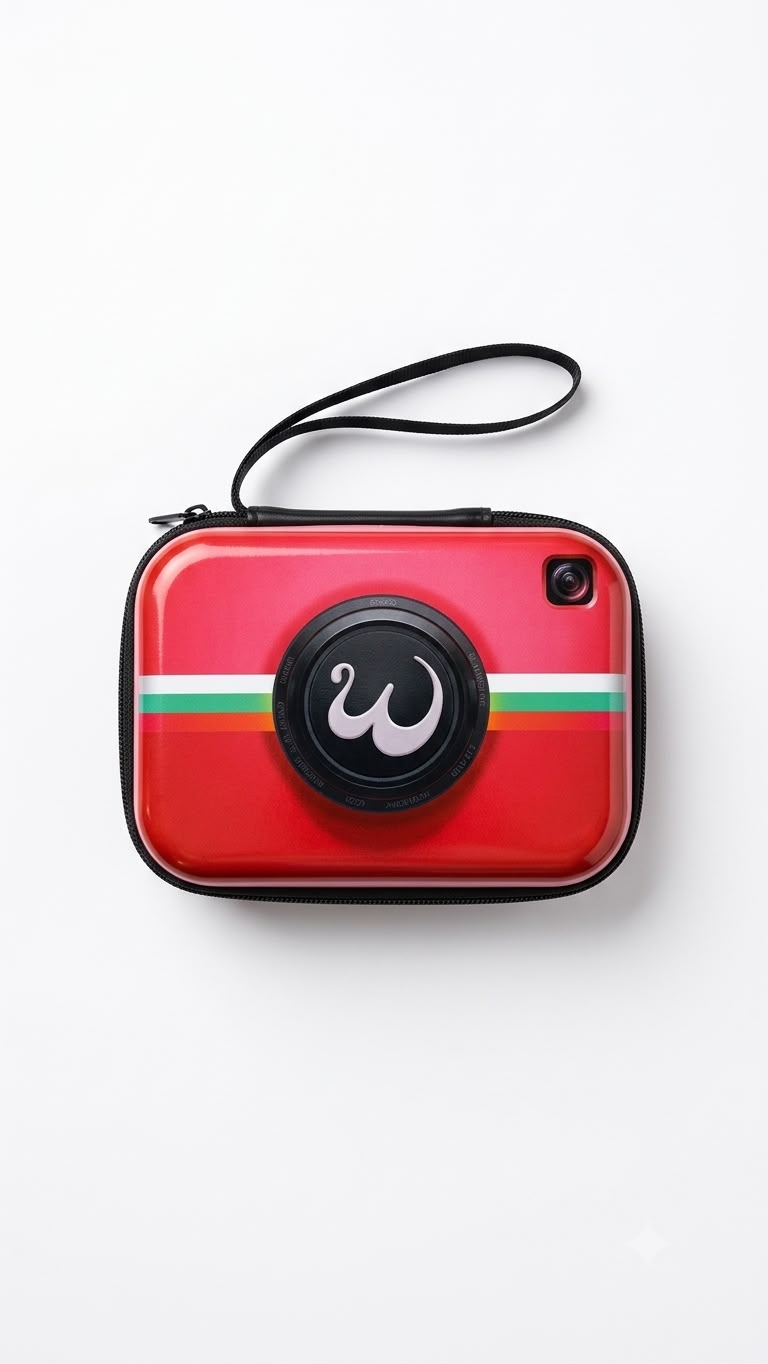 Retro Nostalgia Hard-Shell Mini Pouch & Earphone Organizer