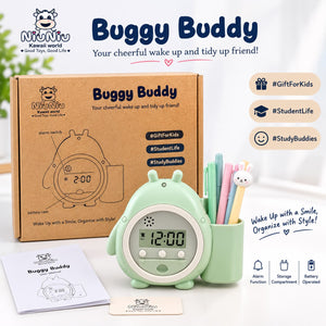 Playful Ladybug Alarm Clock & Stationery Organizer