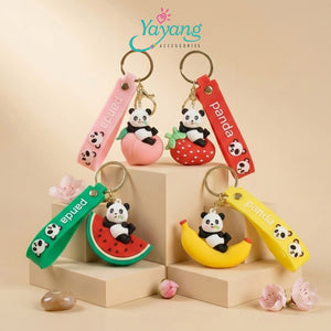 Sweet Treat Panda: Fruit Series 3D Keychain