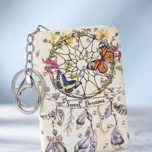 Designer Dreamcatcher & Butterfly Pocket Mirror Keychain