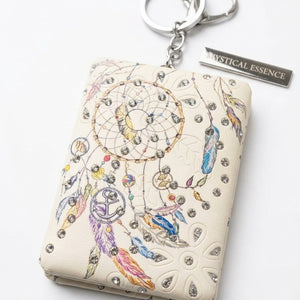 Designer Dreamcatcher & Butterfly Pocket Mirror Keychain
