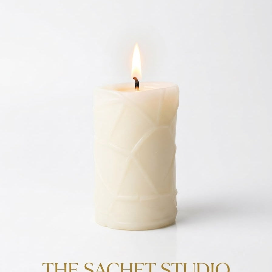 Architectural Geometric Carved Pillar Candle