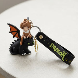 Dragon Rider 3D Silicone Character Keychain & Bag Charm