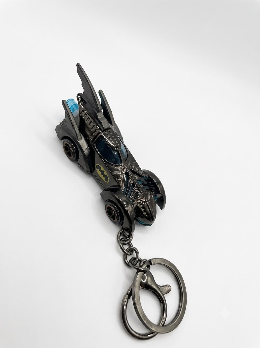 Batman Batmobile Die-Cast Metal Car Keychain