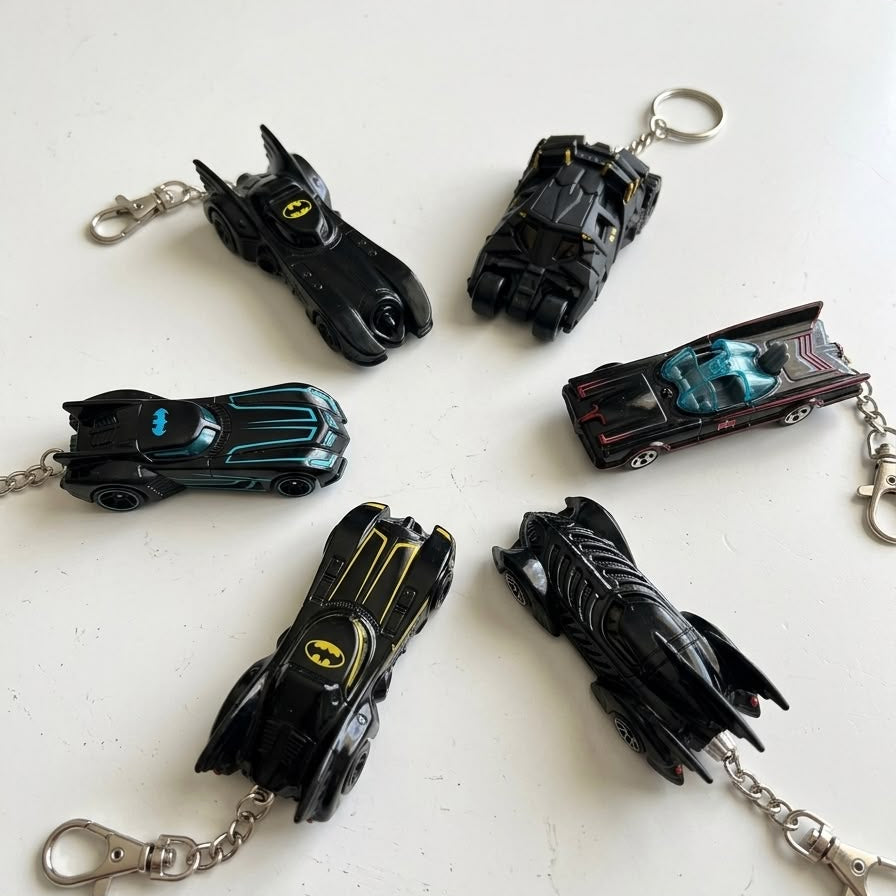 Batman Batmobile Die-Cast Metal Car Keychain